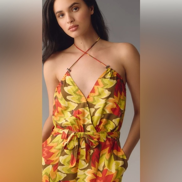 Farm rio fruit print jumpsuit classic casual NWT 200$ designer boho fall party - Picture 2 of 5